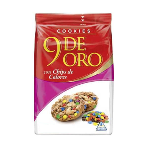 Cookies 9 de Oro con Chips de Colores