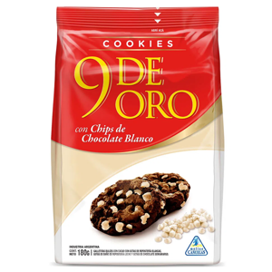 Cookies 9 de Oro con Chips de Chocolate Blanco